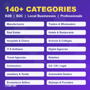 140+ database categories